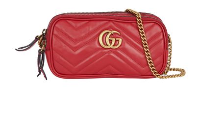 GG Marmont Triple Zip Chain Bag, front view